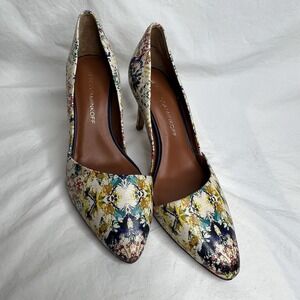 Rebecca Minkoff Floral Print Pointed Toe Pumps Womens Size 6M Multicolor Heels